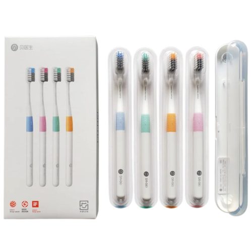 Dr. Bei Bass 4+1 Toothbrush fogkefe szett tokkal